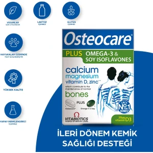Plus Omega-3, Kalsiyum,Magnezyum,D ve C Vitamini İçeren Kemik Sağlığı Vitamini 28 Tablet-28 Kapsül