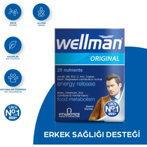 Vitabiotics Wellman Original Erkekler İçin Takviye Edici Gıda 30 Tablet