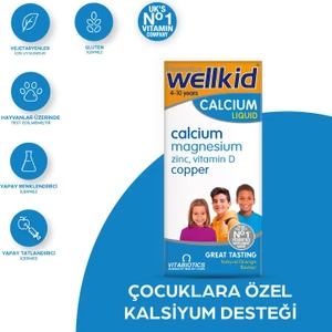 Kalsiyum,Magnezyum,Çinko, D Vitamini İçeren Çocuklara Özel Kemik Sağlığı Vitamini 150 ml