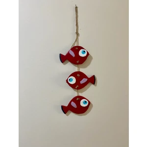 El Yapımı Seramik Üçlü Duvar Süsü - Dekoratif Askı