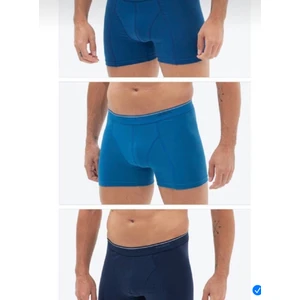 BLACKSPADE 9673 ERKEK TENDER COTTON 3 LÜ LACİVERT-KOYU MAVİ-İNDİGO BOXER