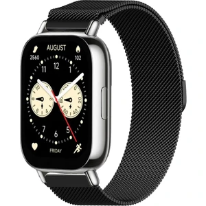 Redmi Watch 5 Active / Lite ile Uyumlu Kordon Hasır Metal Örgü Mıknatıslı Milano Kayış