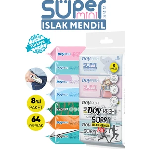 Doy Fresh Doyfresh Süper Mini Islak Mendil 1 Paket 8'li Mix