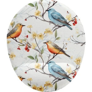 Kuş Desenli Bilek Destekli Kaymaz Buruşmaz Kırılmaz Mouse Pad