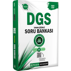Pegem Akademi Yayıncılık 2025 DGS Tamamı Çözümlü Soru Bankası