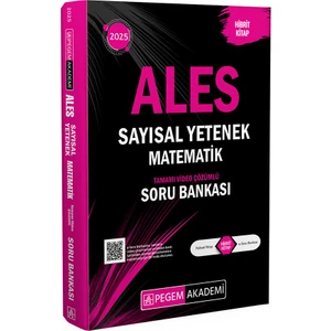 Pegem Akademi Yayıncılık 2025 ALES Matematik Sayısal Mantık Tamamı Video Çözümlü Soru Bankası