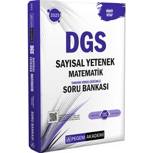 Pegem Akademi Yayıncılık Pegem Akademi 2025 DGS Matematik Sayısal Mantık Tamamı Video Çözümlü Soru Bankası