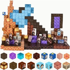 Minecraft Manyetik Küp Blok Volkan Temalı Yapı Taşı 100 Parça