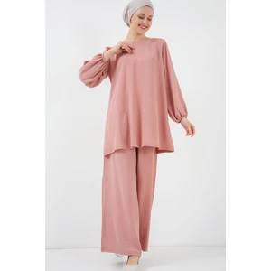 Ayrobin Tunik Pantolon Alt Üst Takım 6712 - Somon