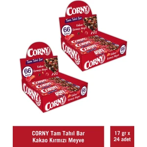 Tam Tahıllı Bar Kakao Kırmızı Meyveli 17 gr x 24 Adet