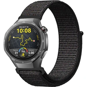 Huawei Watch Gt5 Pro 46MM ile Uyumlu Kordon Kumaş Desenli Cırt Cırtlı Spor Kayış