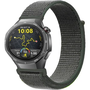 Huawei Watch Gt5 Pro 46MM ile Uyumlu Kordon Kumaş Desenli Cırt Cırtlı Spor Kayış
