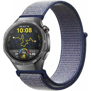 Huawei Watch Gt5 Pro 46MM ile Uyumlu Kordon Kumaş Desenli Cırt Cırtlı Spor Kayış