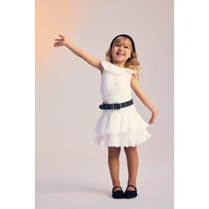 Kız Bebek Beli Lastikli Volanlı Müslin Etek F6570A525SM