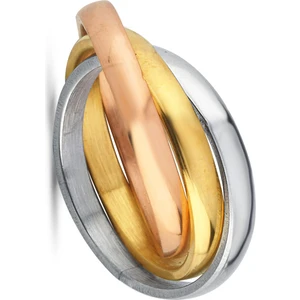 Takı Dükkanı Trinity 3lü Birbirine Geçmeli Sarmal Çelik Stres Yüzük CL44