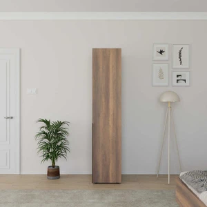 adore mobilya Oryana Tek Kapaklı Gardırop-Koyu Ceviz 45X210X62 cm