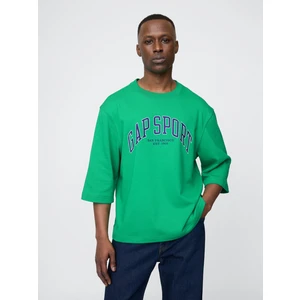 Erkek Yeşil Oversized Gap Grafik Terry T-Shirt