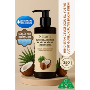 Hindistan Cevizi Özlü Nemlendirici El Yüz Vücut Bakım Kremi 250 ml