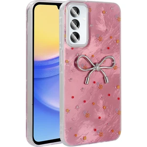 Galaxy A15 Kılıf Kamera Korumalı Figürlü Znth Ponti Silikon Kapak - Açık Pembe