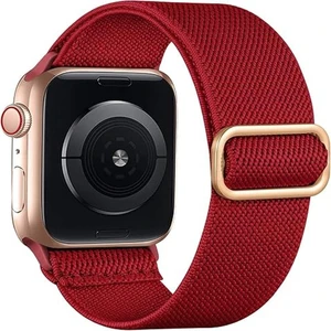 Apple Watch 4-5-6-7-8-9-10 Se Ultra Uyumlu 44-45-46-49MM Kumaş Elastik Kordon Kayış