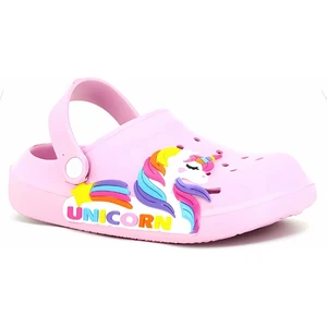 Calx Kız Çocuk Unicorn Figürlü Kaydırmaz Rahat Tabanlı Havuz - Plaj - Tatil - Bahçe Cross Terlik Sandalet