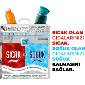 1 Adet Körüklü Taşınabilir Sıcak-Soğuk Termos Çantası-Termal Torbası