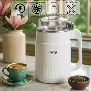 Mio CG34 500W Paslanmaz Çelik Bıçak Kompakt Baharat ve Kahve Öğütücü Beyaz