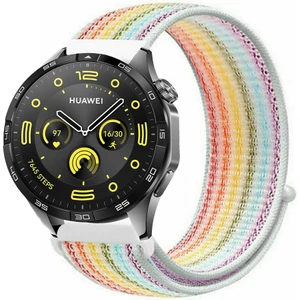 Huawei Watch Gt4 46MM Uyumlu Kordon Kumaş Desenli Cırt Cırtlı Spor Kayış
