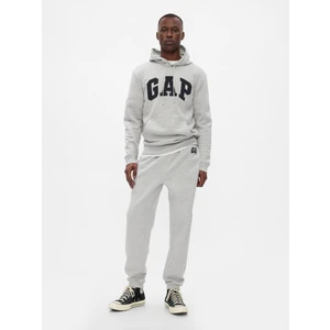 Erkek Açık Gri Gap Logo Fleece Jogger Eşofman Altı