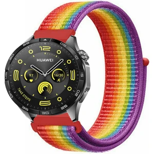 Huawei Watch Gt4 46MM Uyumlu Kordon Kumaş Desenli Cırt Cırtlı Spor Kayış