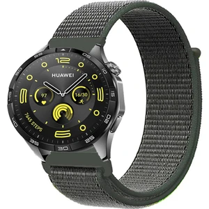 Huawei Watch Gt4 46MM Uyumlu Kordon Kumaş Desenli Cırt Cırtlı Spor Kayış