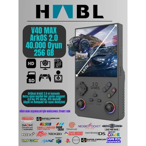 Retro Arcade V40 Max Arkos 2.0 +40.000 Oyunlu El Konsolu 256 GB