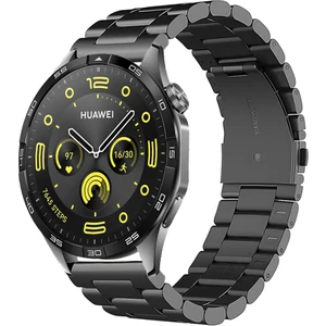 Huawei Watch Gt4 46MM Uyumlu Kordon Klasik Baklava Model Paslanmaz Çelik Metal Kayış