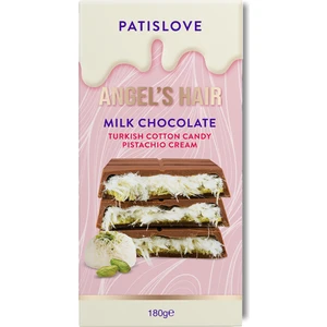 Antep Fıstığı Kremalı ve Pişmaniye Dolgulu Sütlü Çikolata, 180g