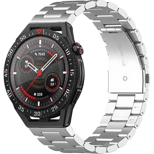 Huawei Watch Gt3 Se Uyumlu Kordon Klasik Baklava Model Paslanmaz Çelik Metal Kayış