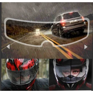 Motosiklet Kaskı Yağmur Kaydırıcı Buğu Önleyici. Film. Şeffaf Renk. 23.5 * 7 cm .ebat