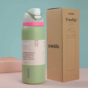 Owala Fincan Vakum Şişeleri Termozlar Su Şişesi Içecek Takımı Termo Dak Paslanmaz Çelik Termal Kupa Orijinal Soğuk Sıcak Kahve Kapasitesi: 32OZ (945ML)/RENK: Yeşil (Yurt Dışından)