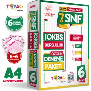 Topaç Yayınları 2026 7.sınıf Özgün Iokbs-Bursluluk 6lı Deneme Paketi Dijital Çözümlü Türkiye Geneli