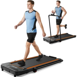 2.5hp 2in1 Katlanabilir Koşu ve Yürüyüş Bandı Siyah 0-12KM (Distribütör Garantili)Teşhir Ürünü