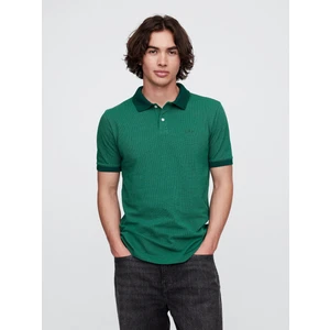 Erkek Koyu Yeşil Gap Logo Piqué Polo Yaka T-Shirt
