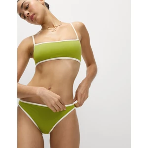 Kontrast Şerit Detaylı Yüksek Kesim Bikini Altı