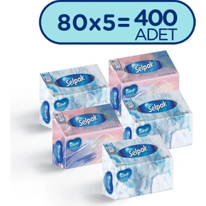 El ve Yüz Havlusu x 5 Paket 400 Yaprak Kutulu