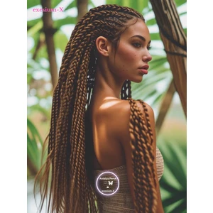 Afrika Zenci Örgüsü ve Rasta İçin Sentetik Saç 165 GR KAHVE TONU #33