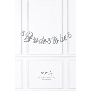 Bride To Be Kaligrafi Banner Gümüş