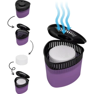 Mor, Lavanta Üçgen - Nem Alıcı Aparat + Rutubet Giderici Tablet (500 Gram)