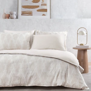 Summer Charme Shiva Çift Kişilik Saten Nevresim Takımı - Bej