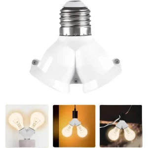 E27 Duy Çoğaltıcı Ampul LED Taban 2 x E27 Dönüştürücü