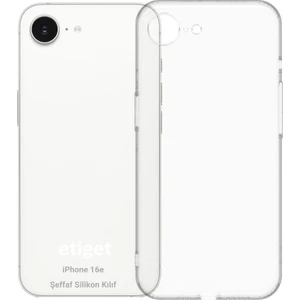 iPhone 16e Şeffaf Kılıf Silikon / Kamera Yeri Koruma / Şarj Girişi Tıpalı
