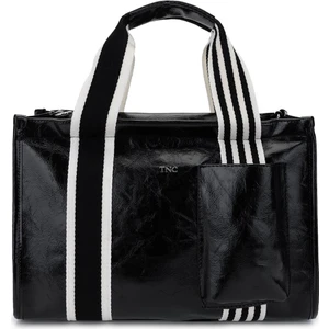 Tamer Tanca Kadın Vegan Siyah Rugan Omuz Çanta 1003 3000 Bn Cnt Y25 Sıyah Krsk Rgn