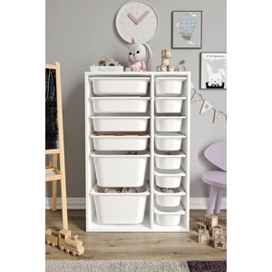 Baby Darling Mdf - Large Duo 14 Sepetli Oyuncak Dolabı  Beyaz